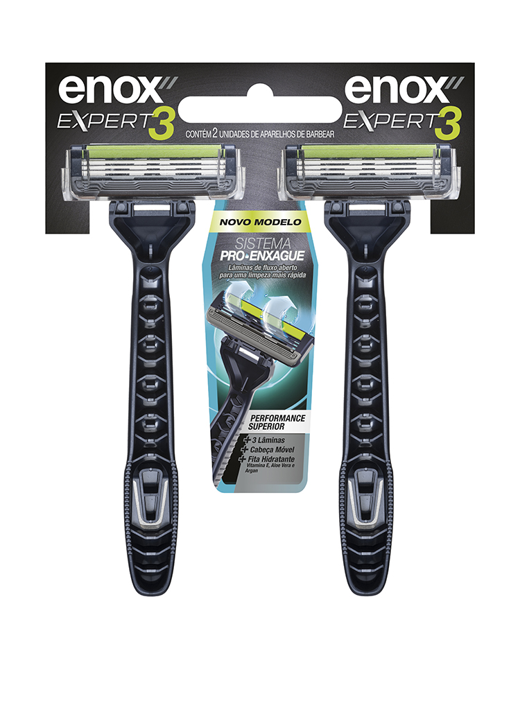 Aparelho de Barbear 3 Lâminas Enox Expert (2 Unidades)
