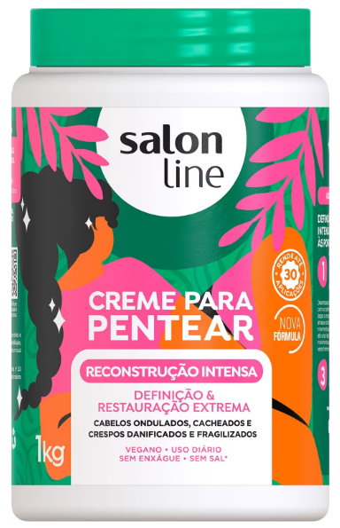 CREME PARA PENTEAR SALON LINE RECONSTRUÇÃO INTENSA  1KG