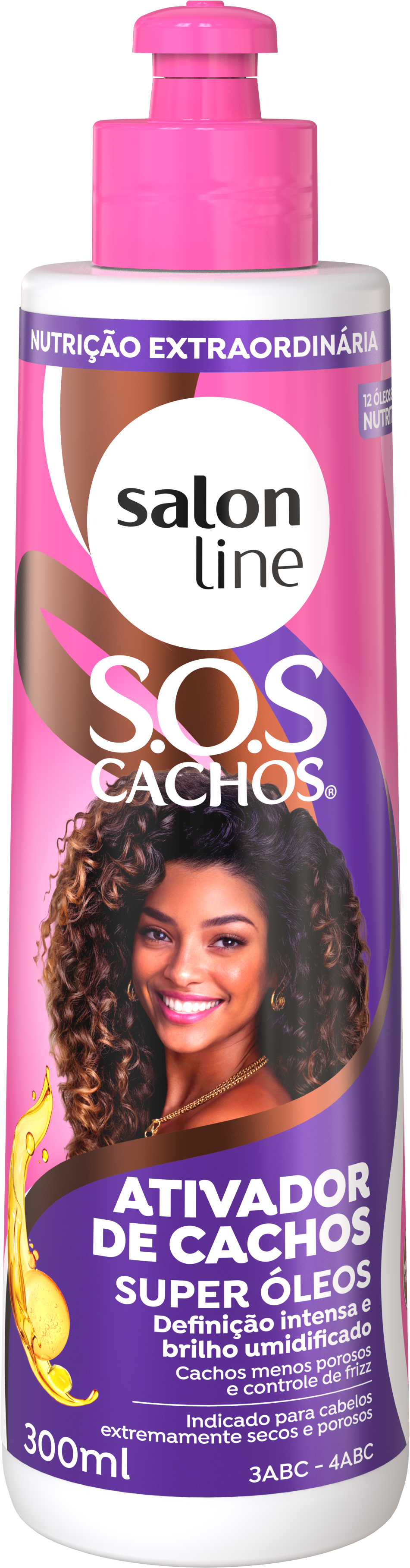 ATIVADOR DE CACHOS SALON LINE SOS CACHOS SUPER ÓLEOS  300ML