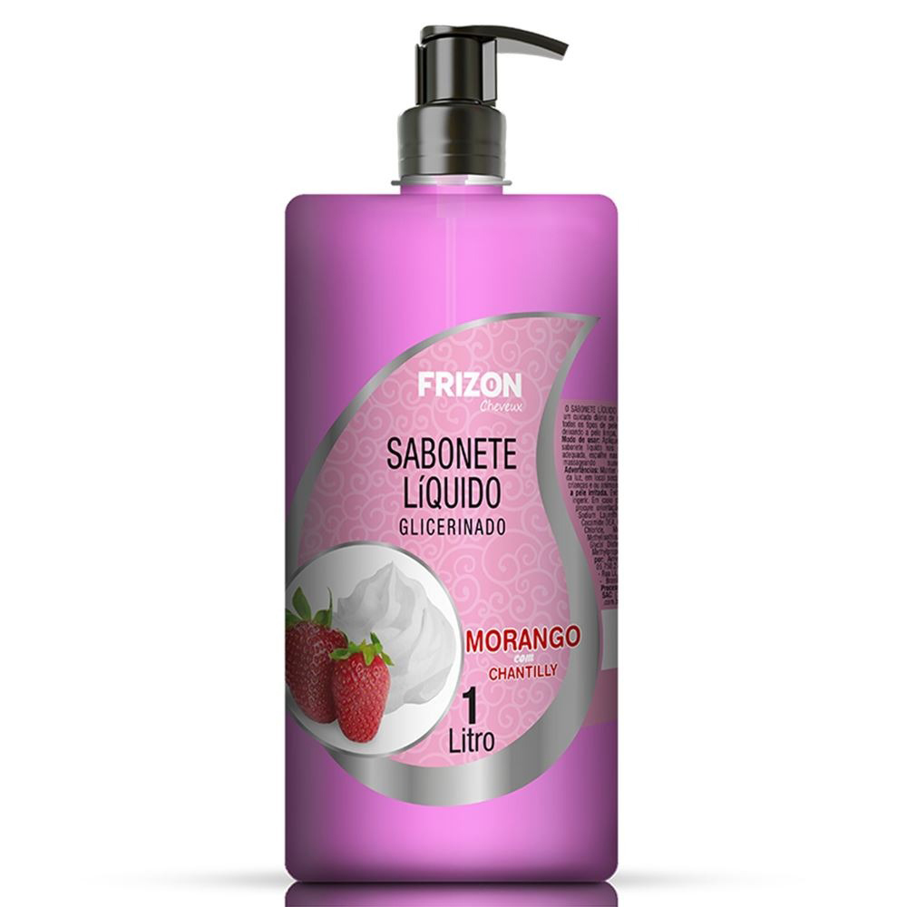 SABONETE LÍQUIDO MORANGO COM CHANTILLY 1 LITRO