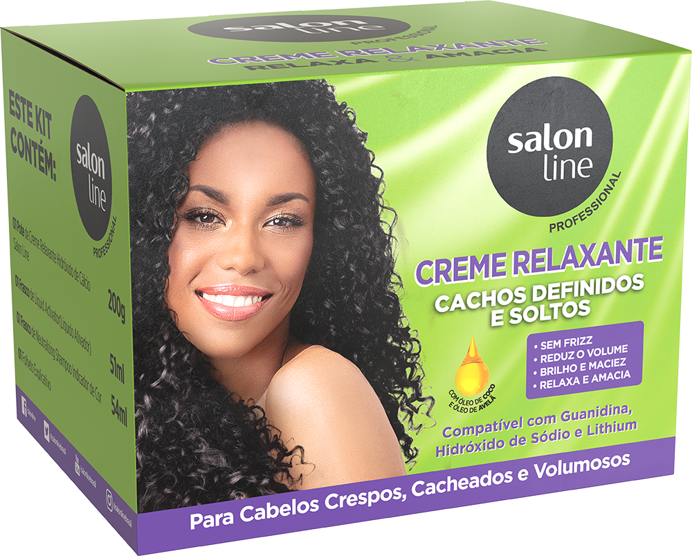 CREME RELAXANTE SALON LINE  ÓLEO DE COCO E ÓLEO DE AVELÃ 200GR