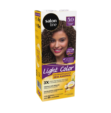 COLORAÇÃO SUAVE SALON LINE LIGHT COLOR 5.0 CASTANHO CLARO