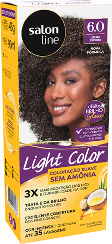 COLORAÇÃO SUAVE SALON LINE LIGHT COLOR 6.0 LOURO ESCURO