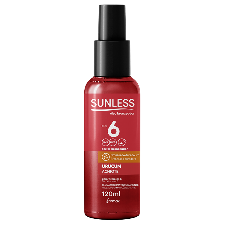 OLEO BRONZEADOR  URUCUM FPS6 SUNLESS 120ML