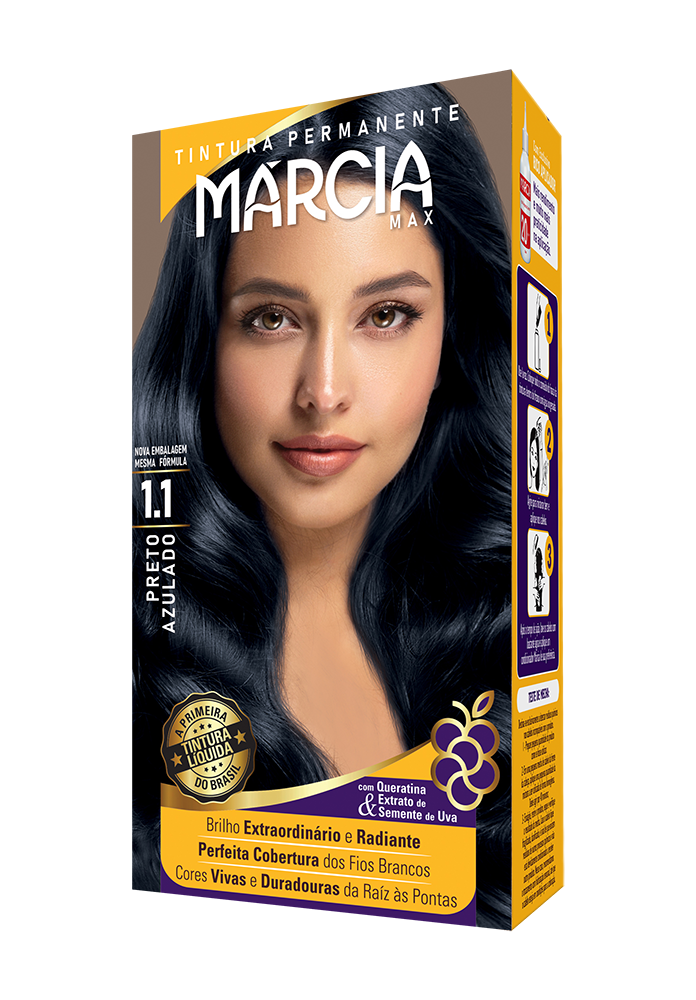 TINTURA LÍQUIDA MÁRCIA PRETO AZULADO 1.1