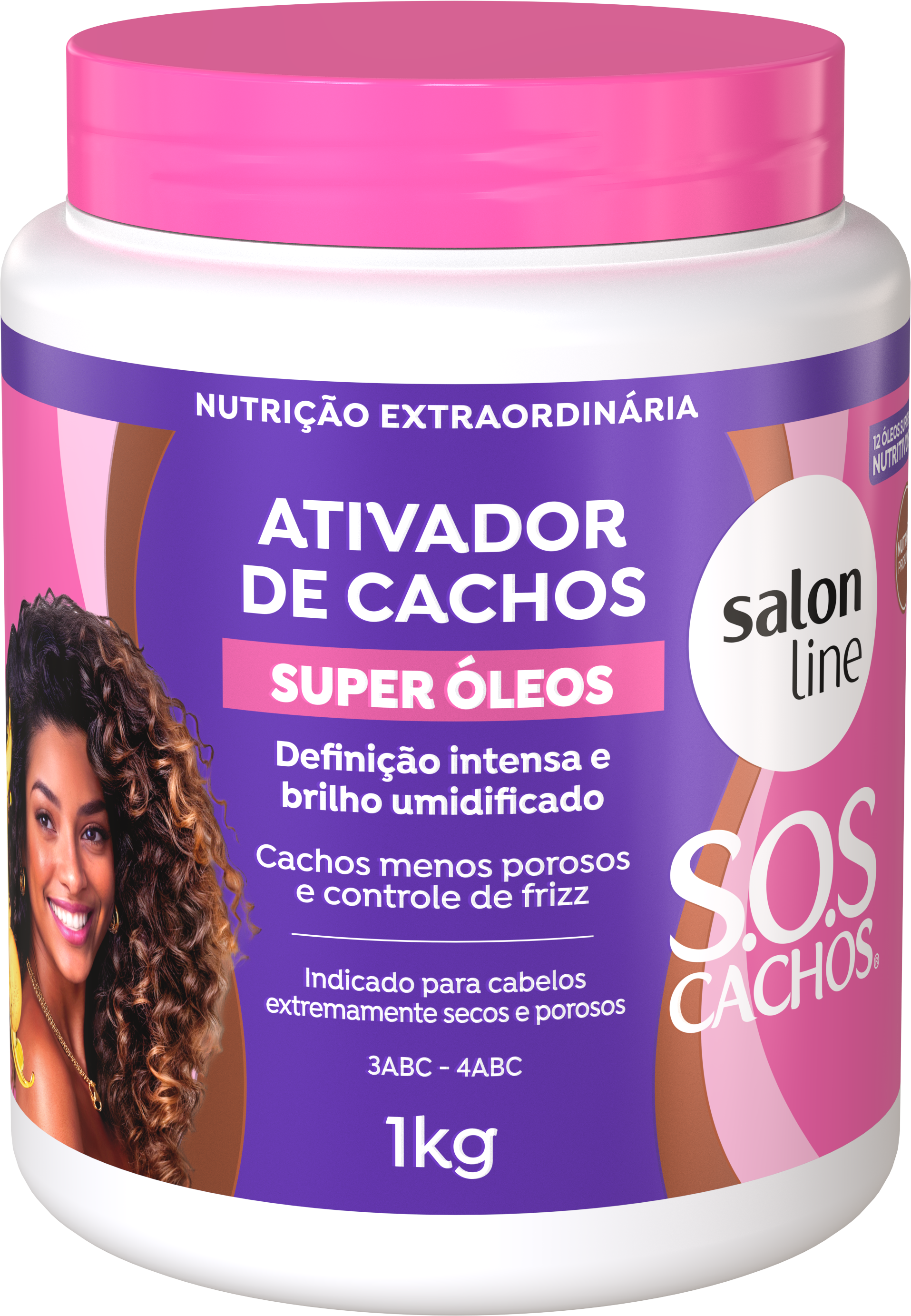 ATIVADOR DE CACHOS SALON LINE SOS CACHOS SUPER ÓLEOS  1KG