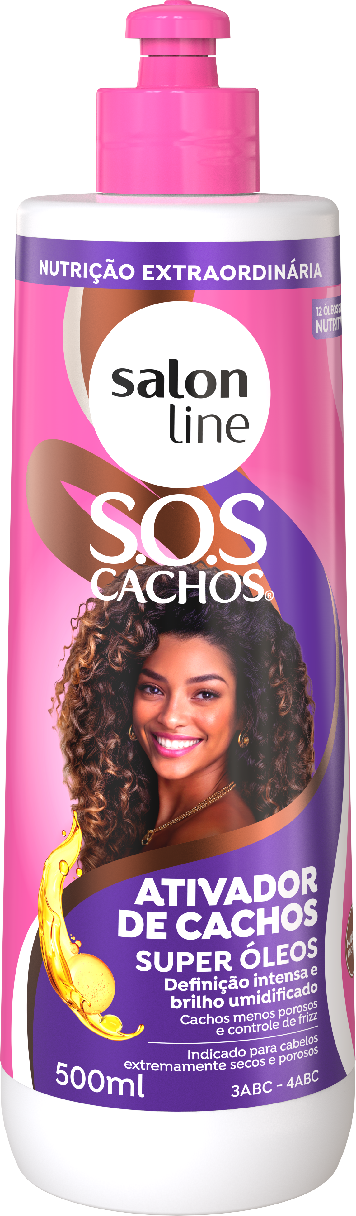 ATIVADOR DE CACHOS SALON LINE SOS CACHOS SUPER ÓLEOS  500ML