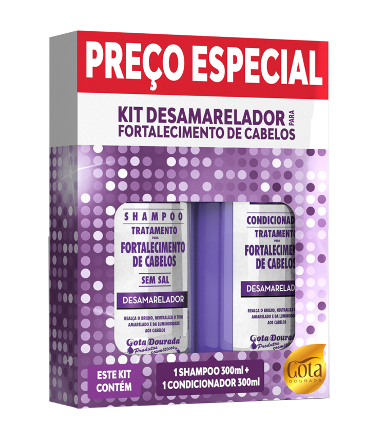 KIT SHAMPOO + CONDICIONADOR 300ML DESAMARELADOR