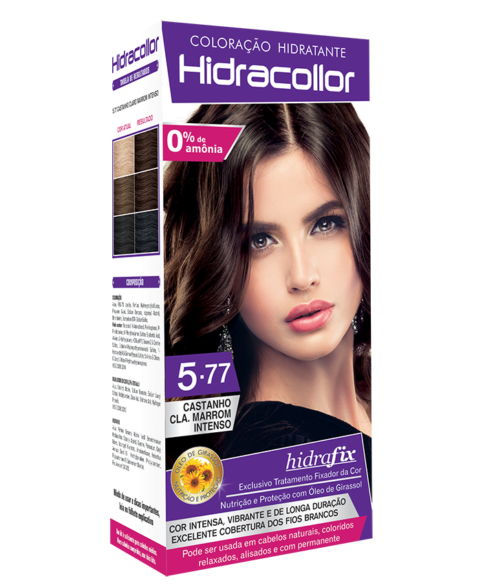 HIDRACOLLOR KIT CASTANHO CLARO MARROM  INTENSO 5.77