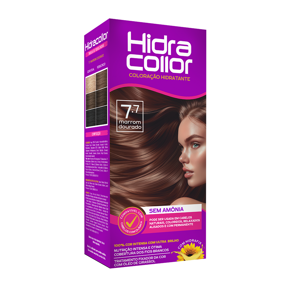 Coloração Hidracollor Marrom Dourado 7.7      