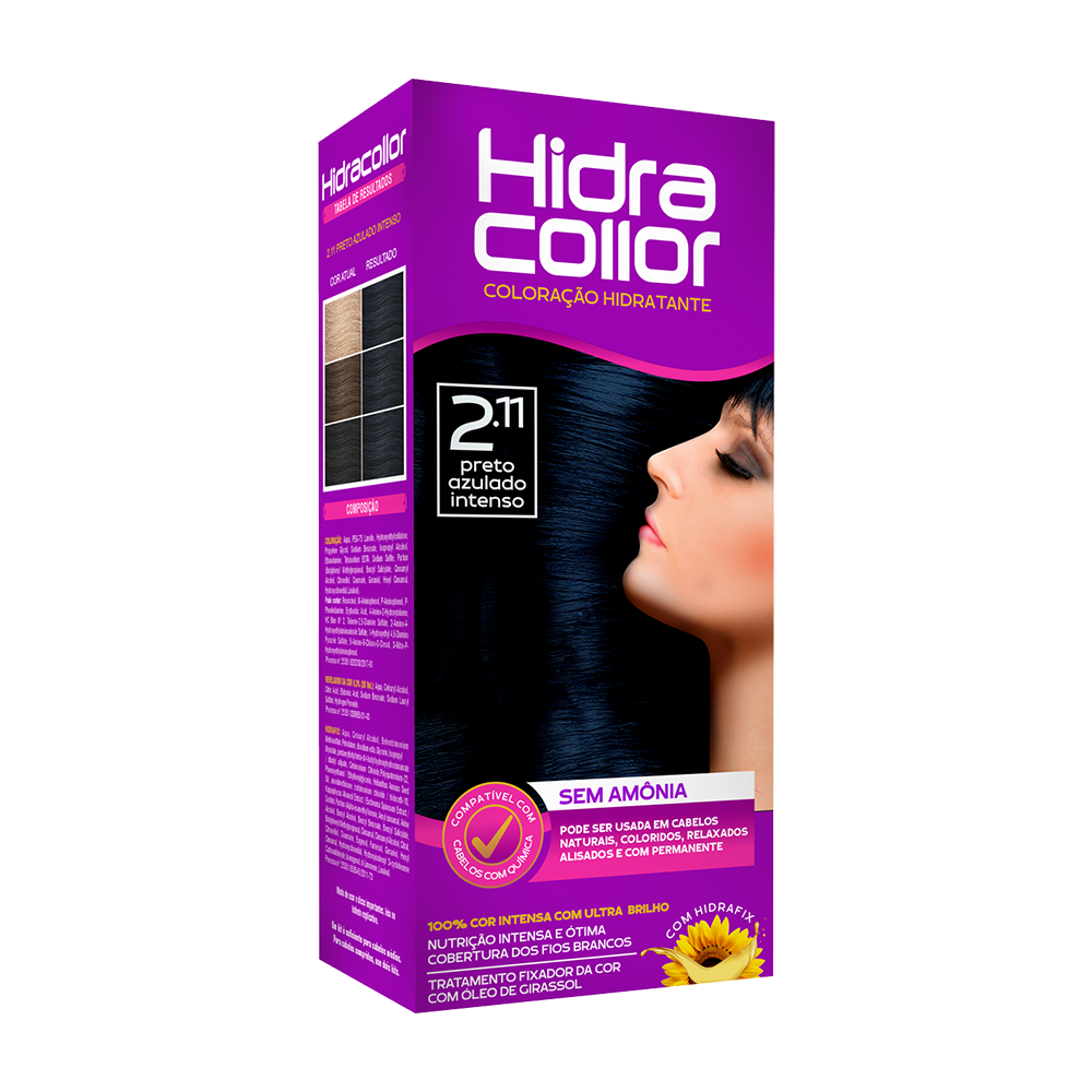 Coloração Hidracollor Preto Azulado Intenso 2.11