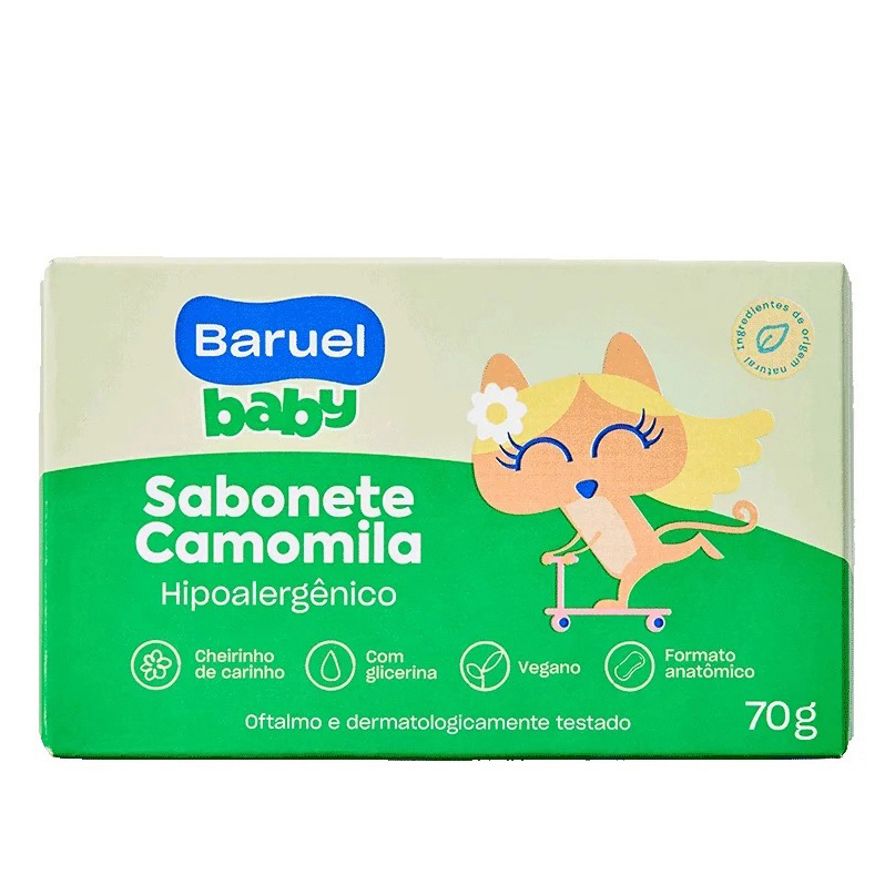 SABONETE EM BARRA BARUEL BABY CAMOMILA 80G
