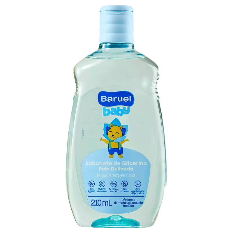 SABONETE LÍQUIDO BARUEL BABY PELE DELICADA 210ML