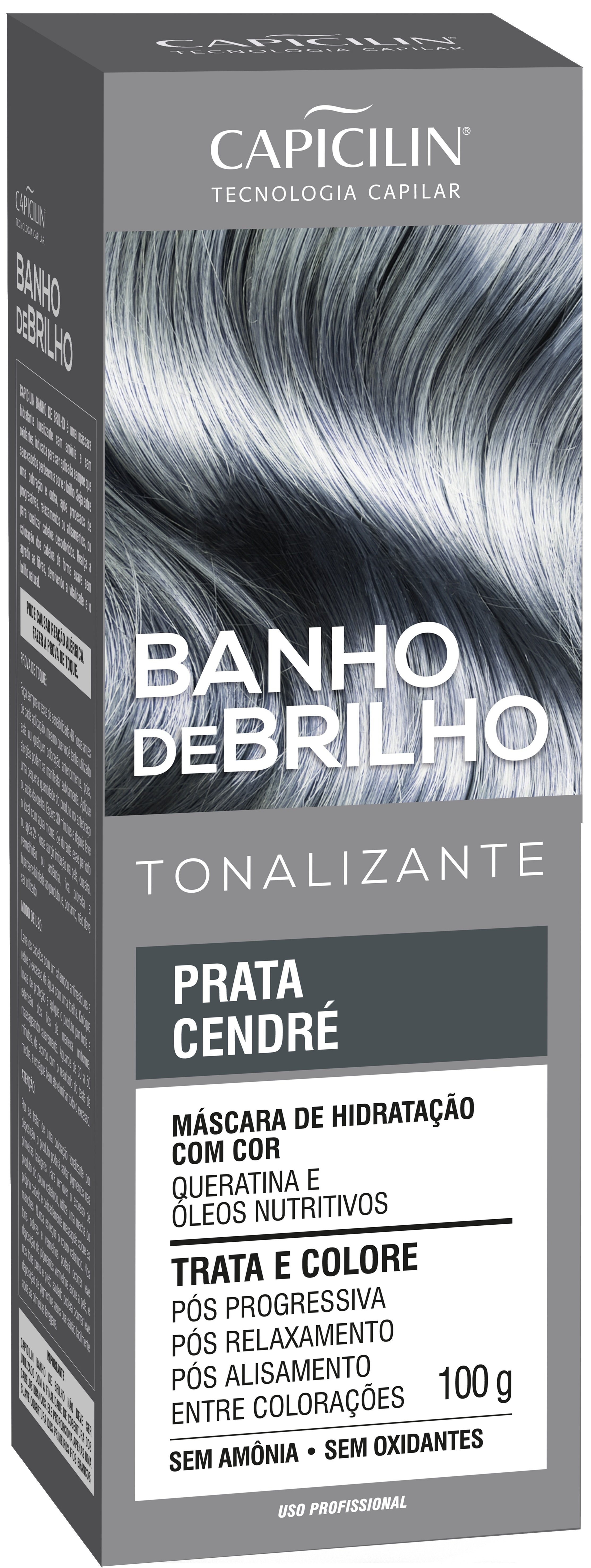 Tonalizante Capicilin Banho de Brilho Prata Cendré 100g