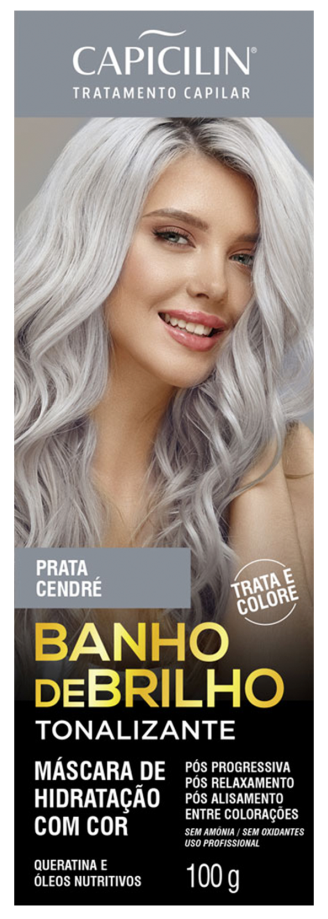 Tonalizante Capicilin Banho de Brilho Prata Cendré 100g