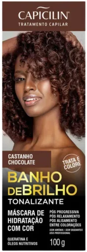 Tonalizante Capicilin Banho de Brilho Castanho Chocolate 100g