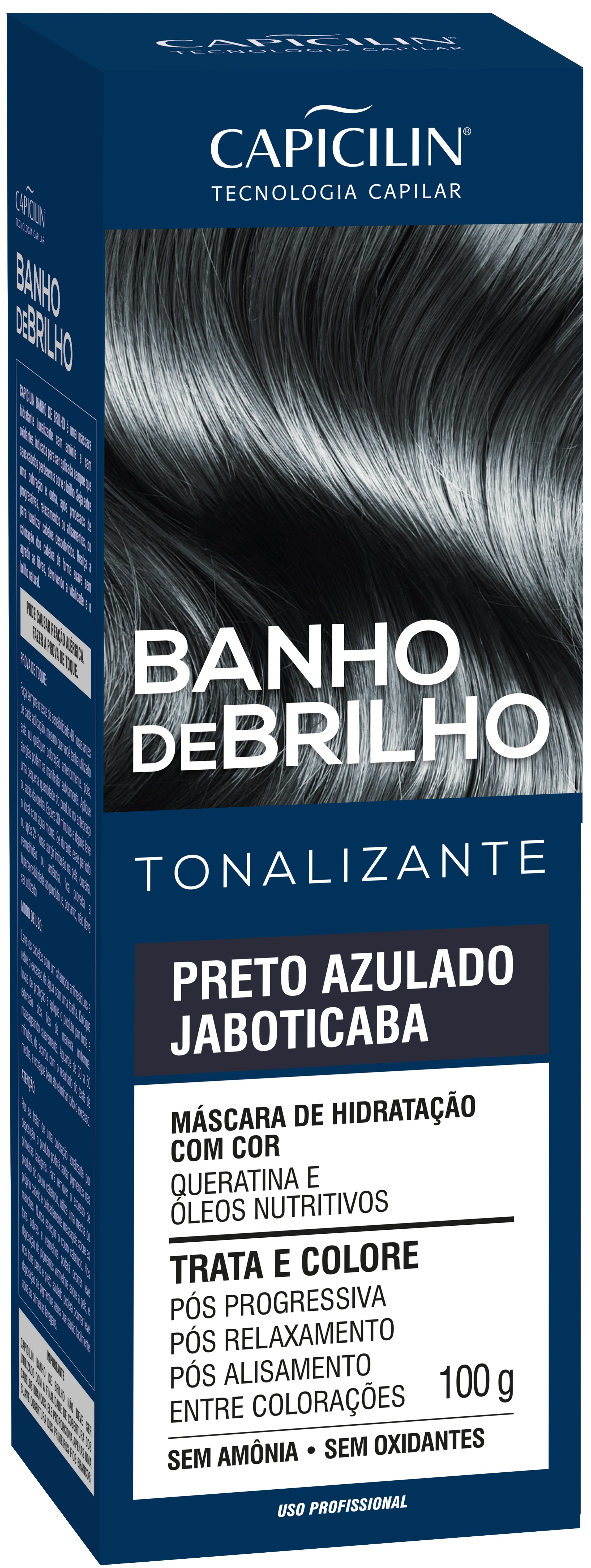 Tonalizante Capicilin Banho de Brilho Preto Azulado Jaboticaba 100g