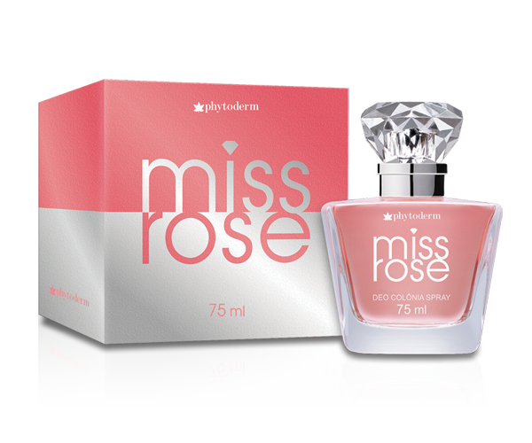 DEO COLÔNIA MISS ROSE PHYTODERM - PERFUME FEMININO - 75ML