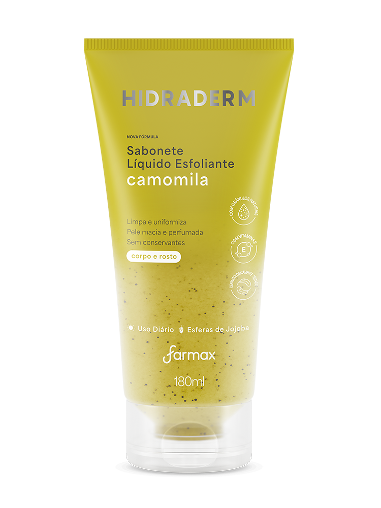 SABONETE  LIQUIDO  ESFOLIANTE  CAMOMILA HIDRADERM 180ML