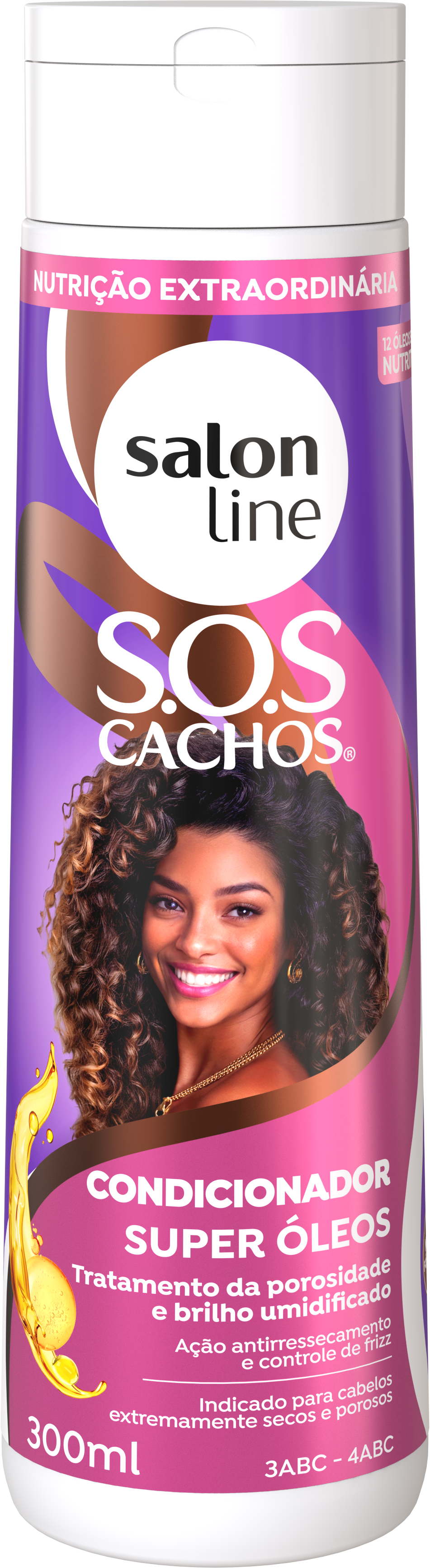 CONDICIONADOR SALON LINE SOS CACHOS SUPER ÓLEOS  300ML