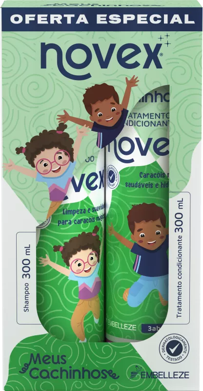 KIT SHAMPOO+CONDICIONADOR NOVEX MEUS CACHINHOS 300ML EMBELLEZE