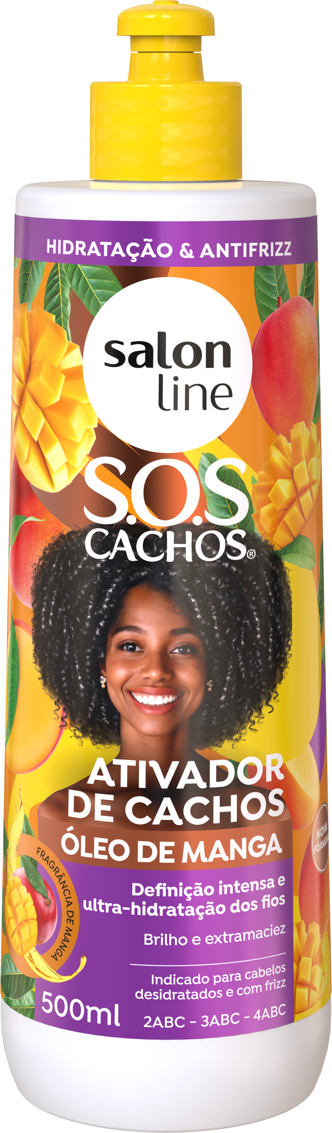 ATIVADOR DE CACHOS SALON LINE SOS CACHOS ÓLEO DE MANGA  500ML