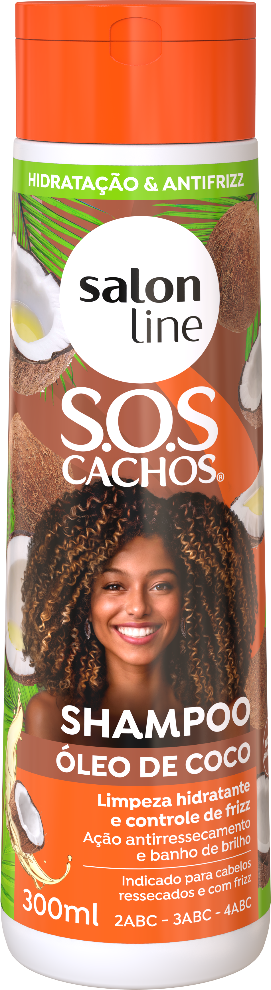 SHAMPOO SALON LINE SOS.CACHOS ÓLEO DE COCO HIDRATAÇÃO ABSOLUTA  300ML
