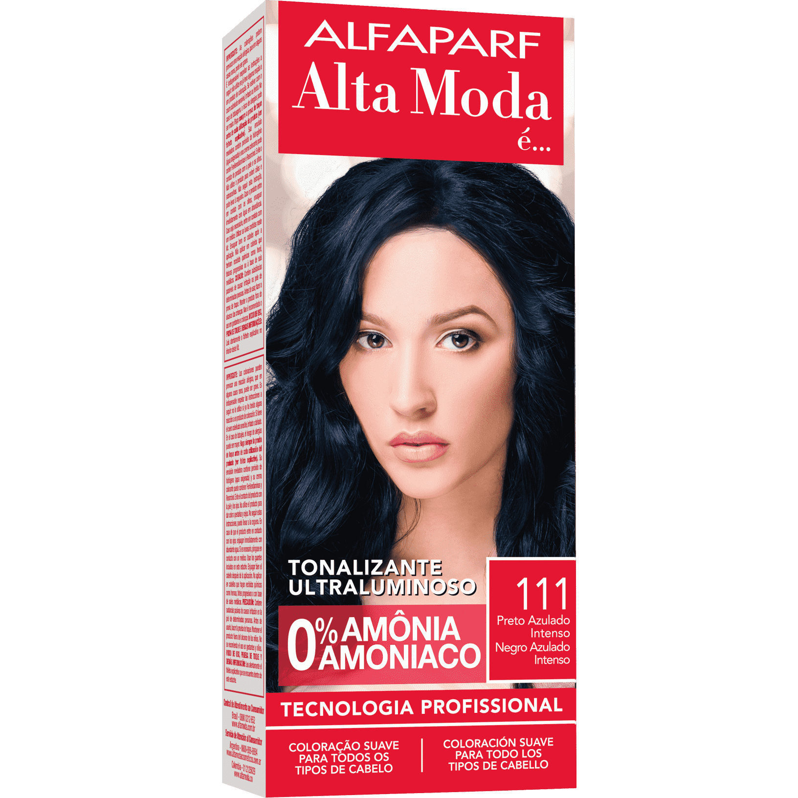 TONALIZANTE ALFAPARF ALTA MODA 1.11 PRETO AZULADO INTENSO 120G