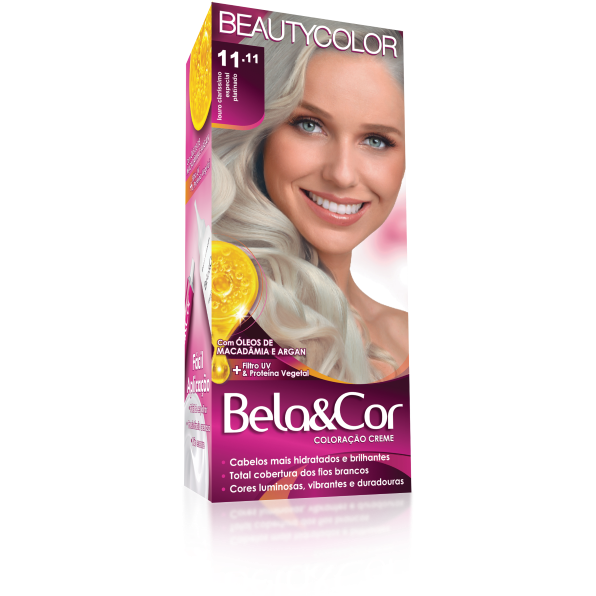 Coloração Bela&Cor 11.11 Louro Clarissimo Especial Platinado