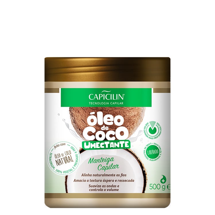Manteiga Capilar Capicilin Óleo de Coco Umectante 500g