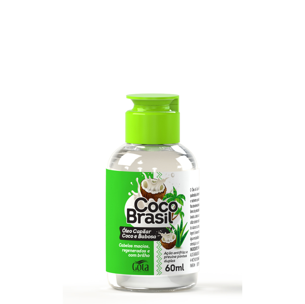 ÓLEO COCO BRASIL COCO E BABOSA 60ML.