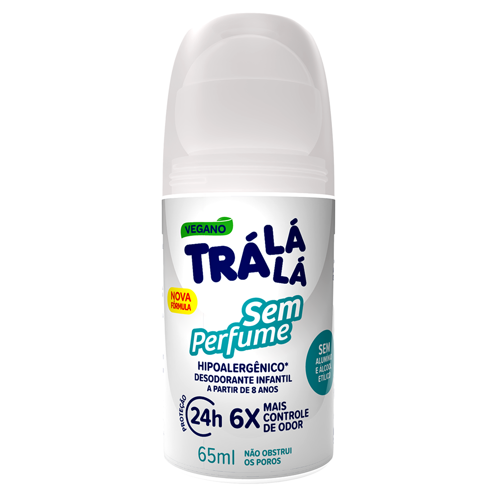 DESODORANTE ROLLON TRÁ LÁ LÁ KIDS SEM PERFUME 12X65ML