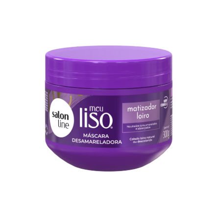 MÁSCARA MATIZADORA SALON LINE MEU LISO MATIZADOR LOIRO  300G