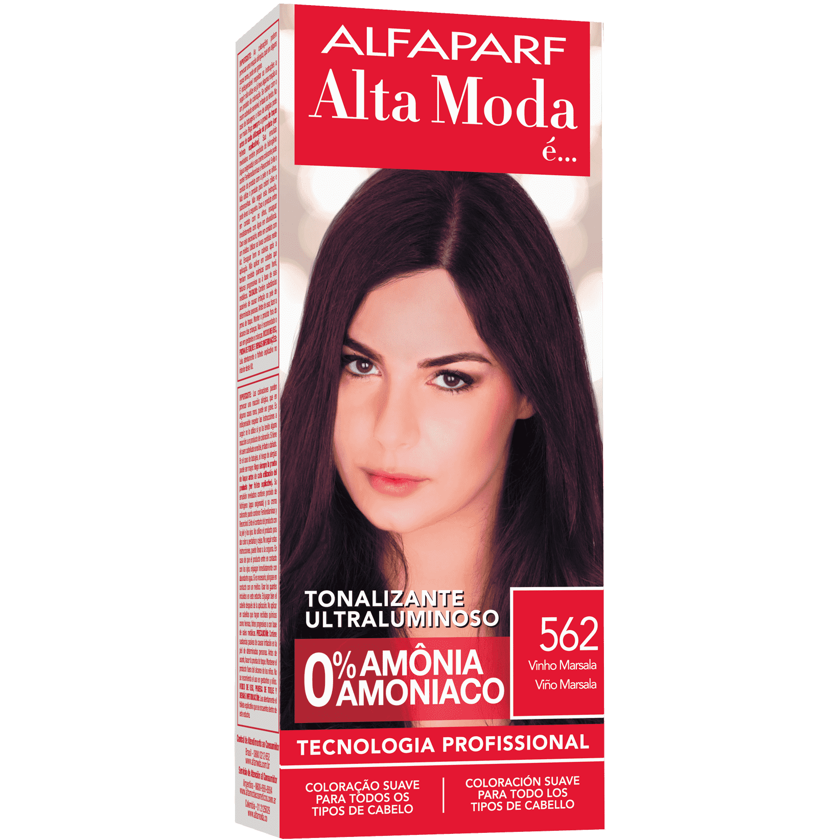 TONALIZANTE ALFAPARF ALTA MODA 5.62 VINHO MARSALA 120G
