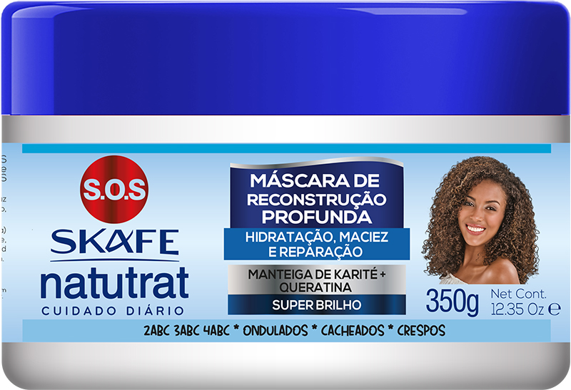 MASCARA RECONSTRUÇÃO PROFUNDA NATUTRAT SOS CUIDADO DIÁRIO 350G