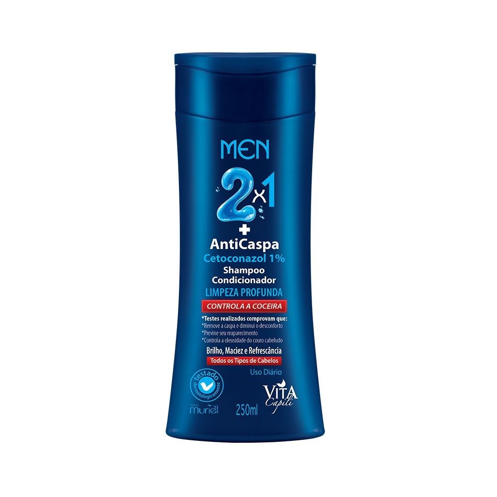 SHAMPOO ANTICASPA VITA CAPILI 2 X 1 LIMPEZA PROFUNDA 250ML
