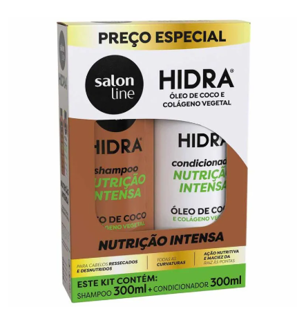 KIT SHAMPOO E CONDICIONADOR SALON LINE HIDRA ÓLEO DE COCO  300ML