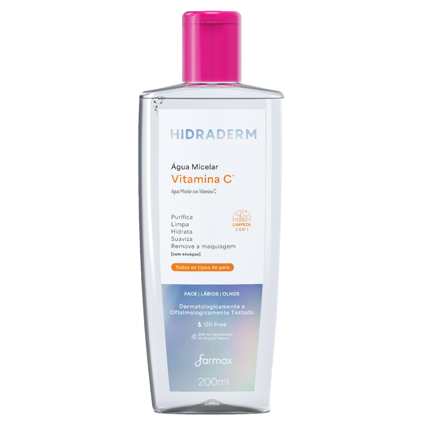 AGUA MICELAR VITAMINA  C HIDRADERM 200ML