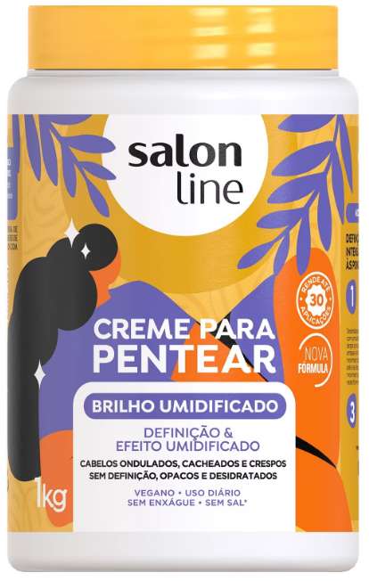 CREME PARA PENTEAR SALON LINE BRILHO UMIDIFICADO  1KG