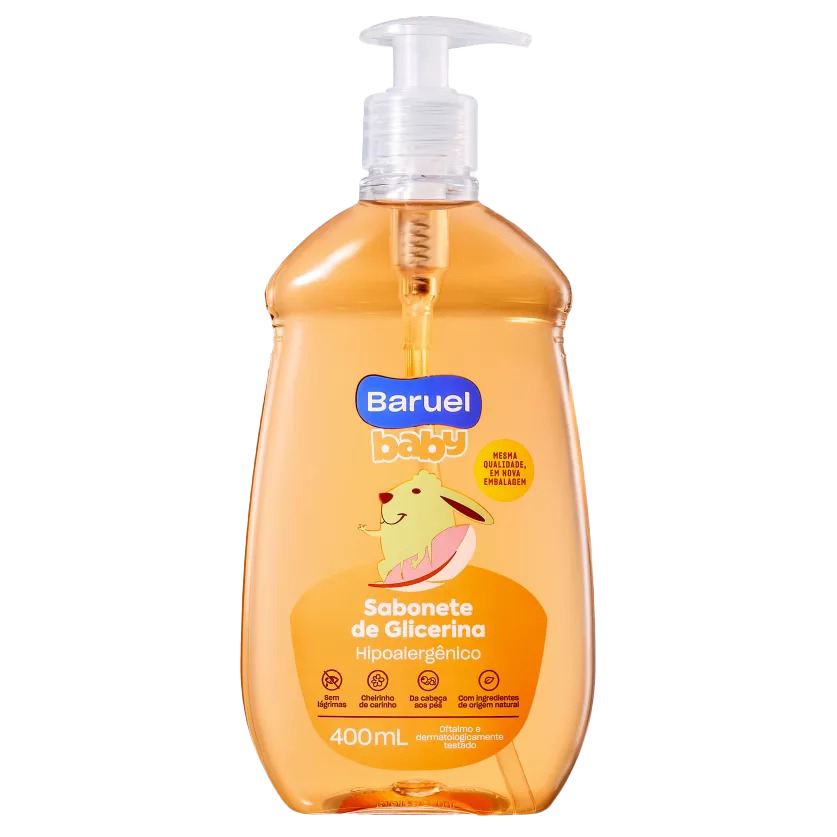 SABONETE LÍQUIDO BARUEL BABY COM GLICERINA 400ML