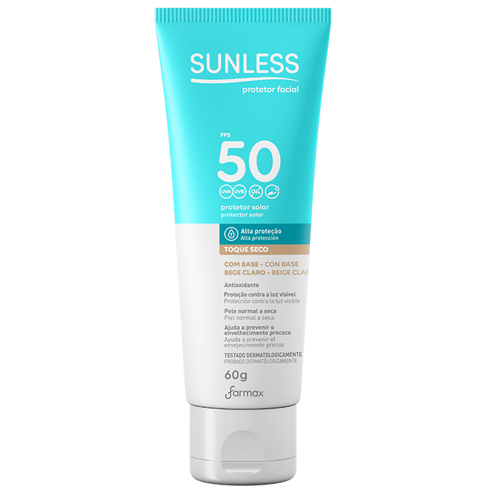 PROT.FACIAL FPS50 CLARO SUNLESS 60G NOVO