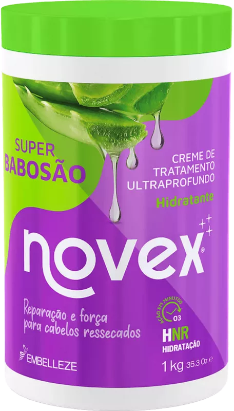 CREME TRATAMENTO NOVEX SUPER BABOSAO 1KG EMBELLEZE