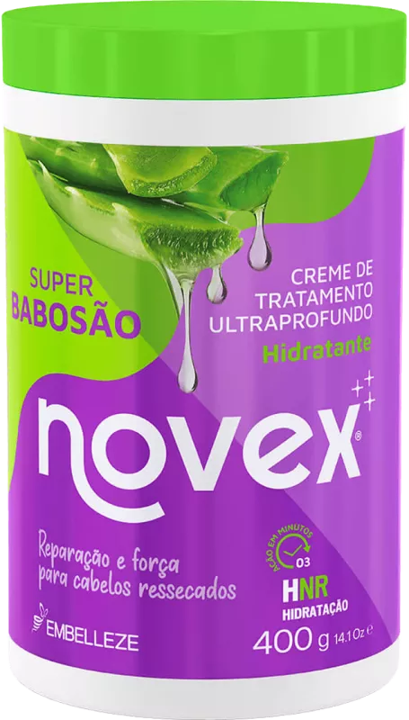 CREME TRATAMENTO NOVEX SUPER BABOSAO 400G EMBELLEZE