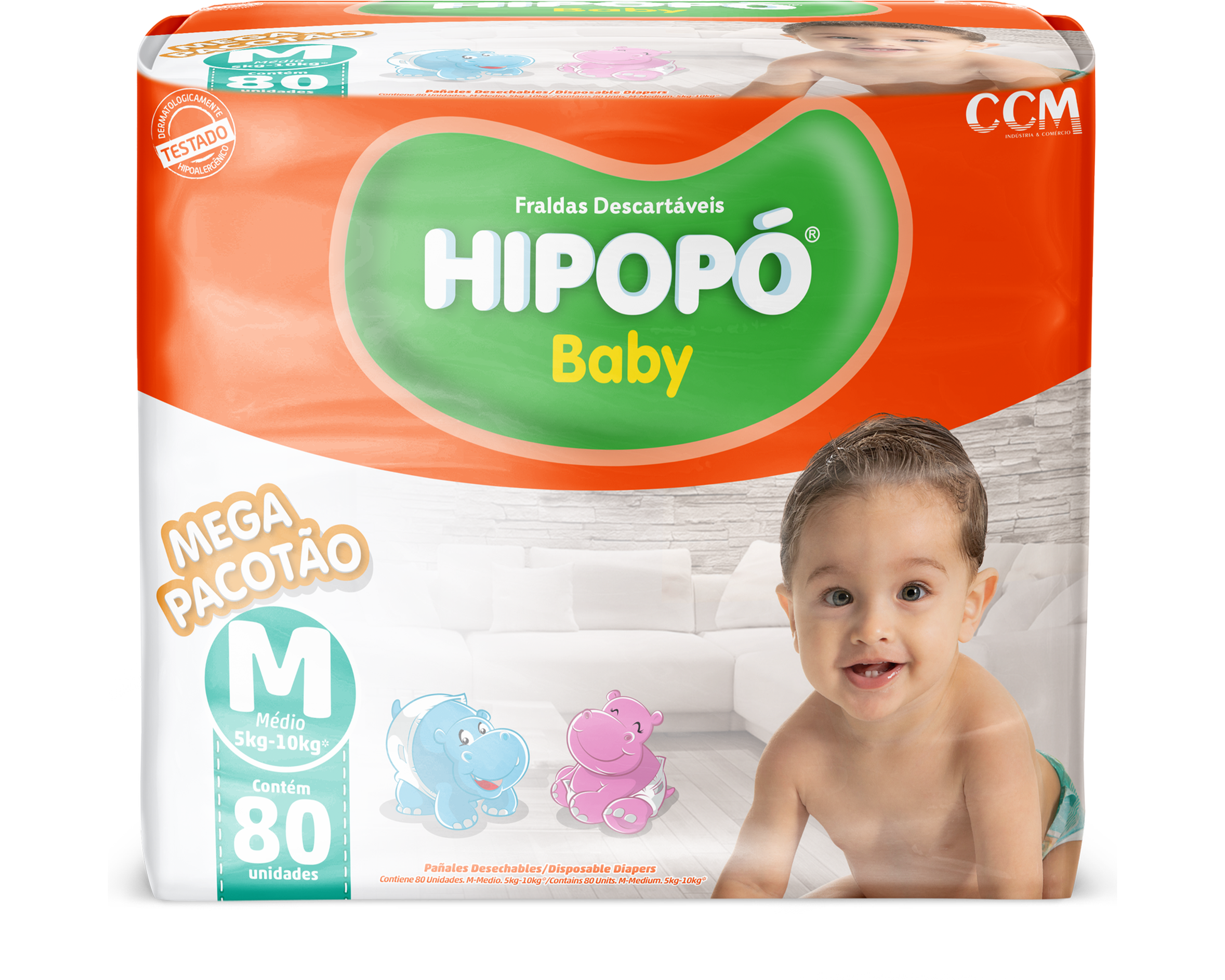 FRALDA HIPOPO BABY MEGA M C/80