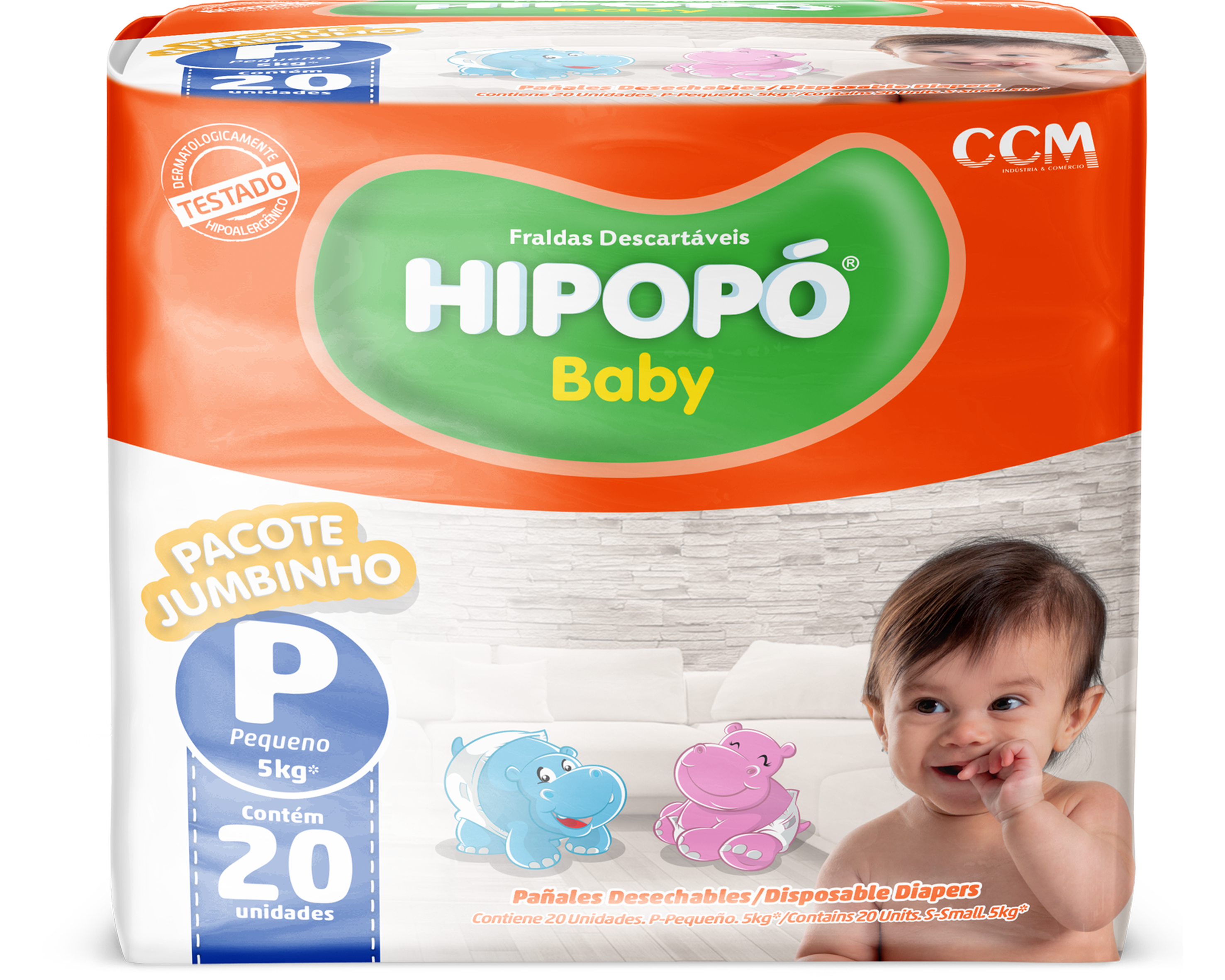 FRALDA HIPOPO BABY JUMBINHO P C/20