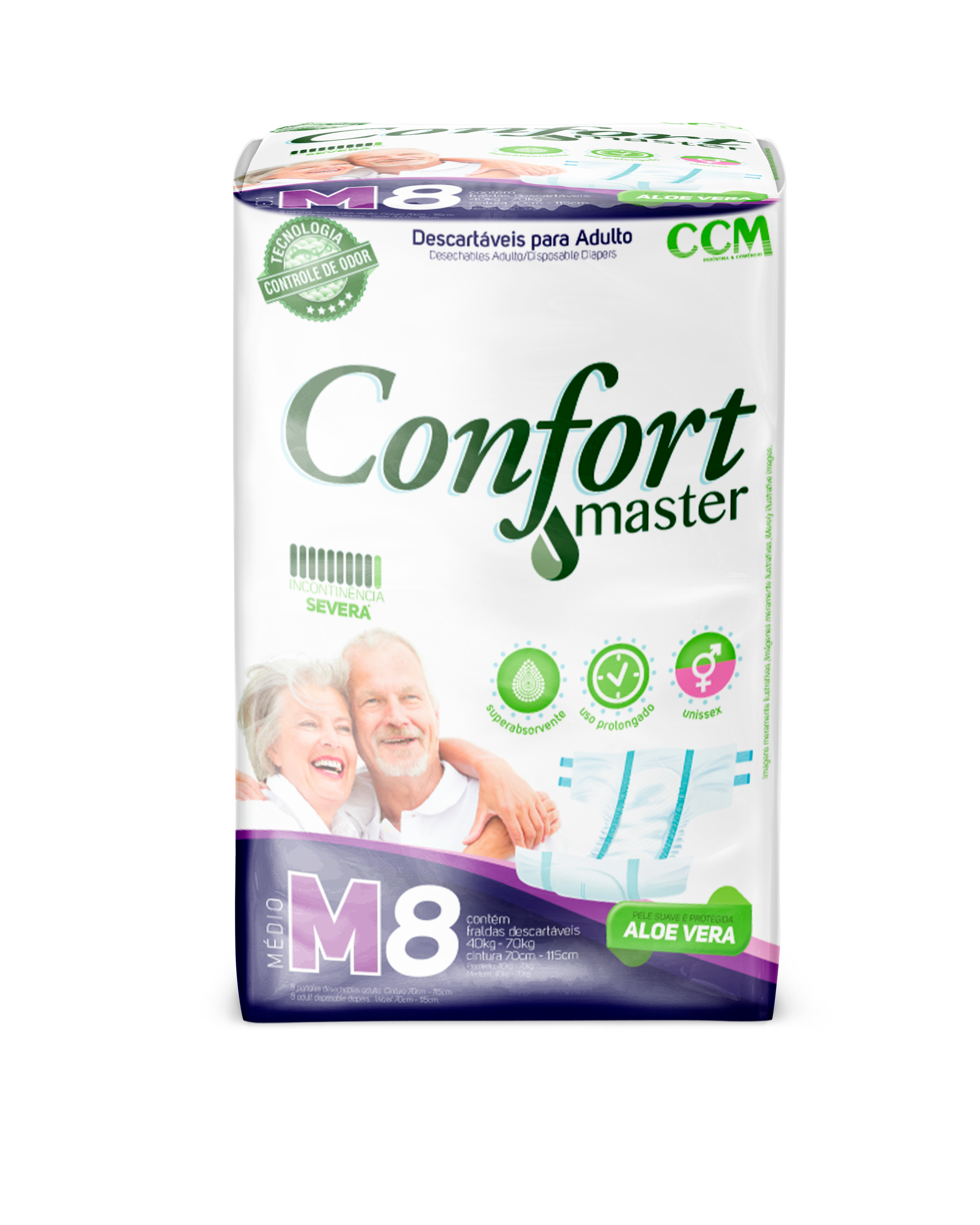 FRALDA GERIAT.CONFORT MASTER REG M C/8