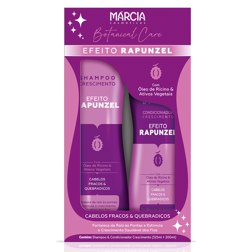 KIT SHAMPOO+CONDICIONADOR MÁRCIA BOMBA DE FORÇA E CRESCIMENTO - RÍCINO