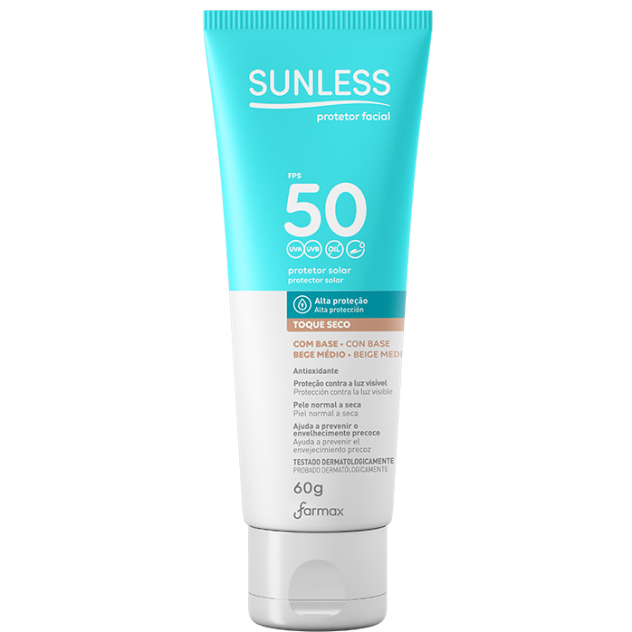 PROT.FACIAL FPS50 MEDIO SUNLESS 60G NOVO