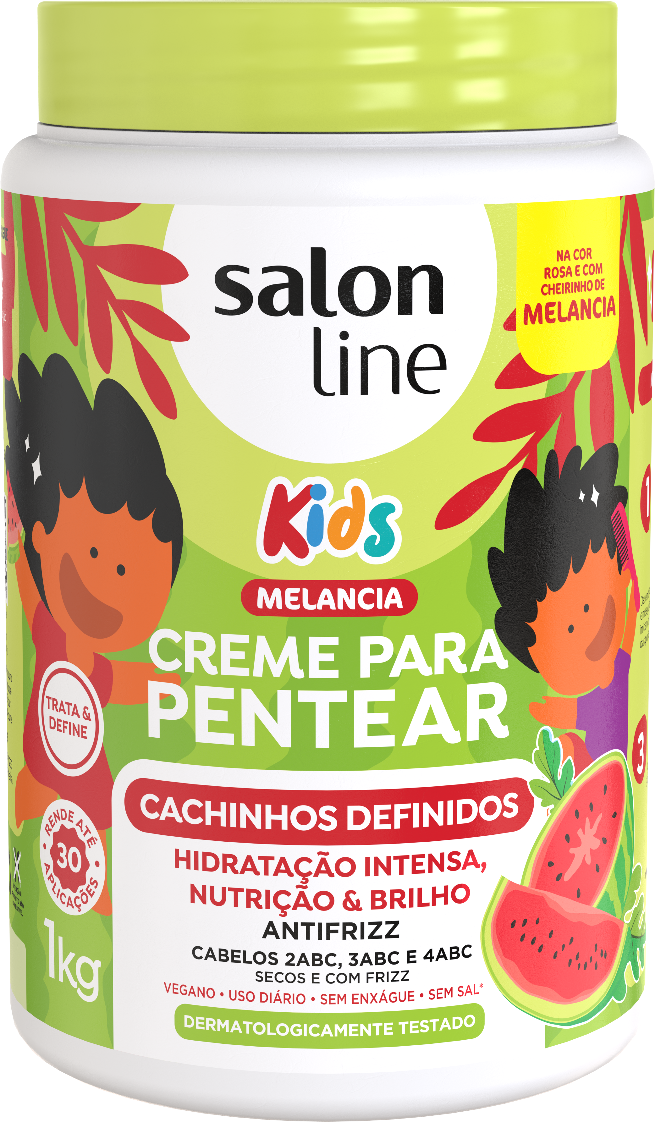 CREME PARA PENTEAR SALON LINE KIDS CACHINHOS DEFINIDOS  1KG