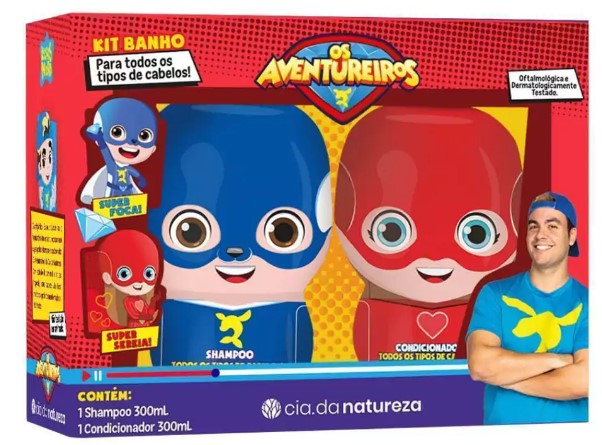 KIT SH+COND CIA DA NATUREZA LUCCAS NETO TODOS OS TIPOS CABELOS 300ML